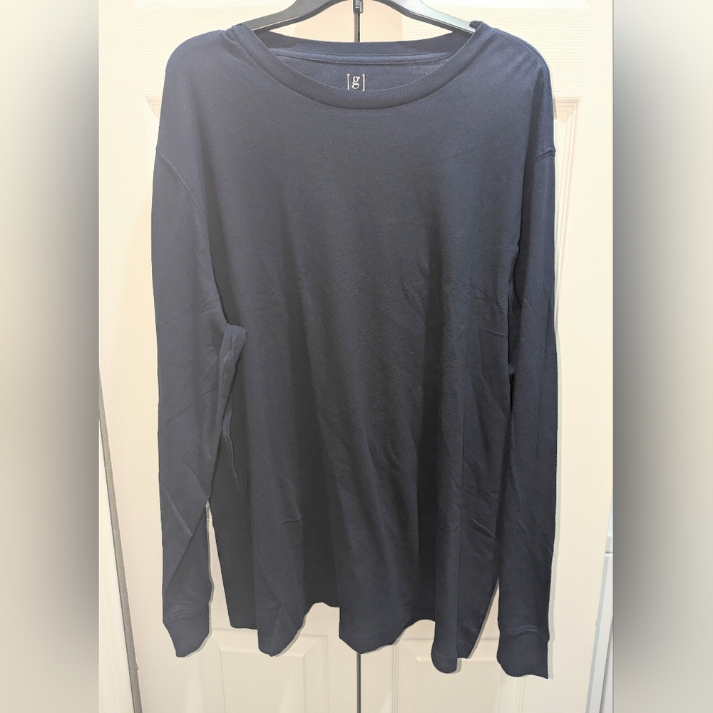 NWT, Navy Blue, Long Sleeve Shirt-Men's Size 3XL 54/56